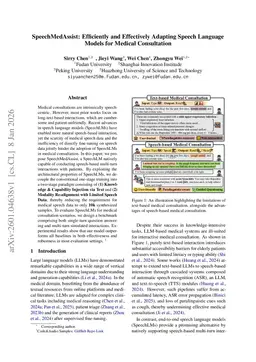 SpeechMedAssist: Efficiently and Effectively Adapting Speech Language Models for Medical Consultation