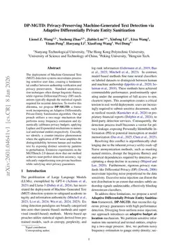 DP-MGTD: Privacy-Preserving Machine-Generated Text Detection via Adaptive Differentially Private Entity Sanitization