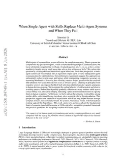 When Single-Agent with Skills Replace Multi-Agent Systems and When They Fail