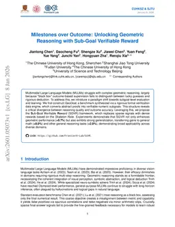 Milestones over Outcome: Unlocking Geometric Reasoning with Sub-Goal Verifiable Reward