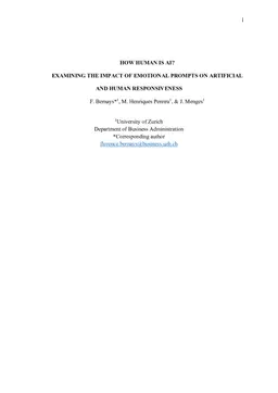 How Human is AI? Examining the Impact of Emotional Prompts on Artificial and Human and Responsiveness