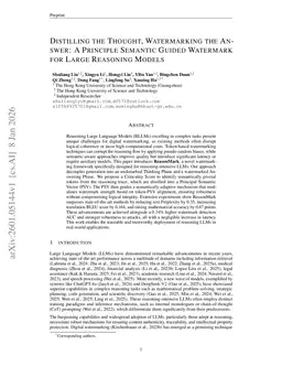 Distilling the Thought, Watermarking the Answer: A Principle Semantic Guided Watermark for Large Reasoning Models