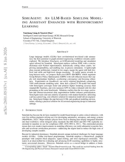 SimuAgent: An LLM-Based Simulink Modeling Assistant Enhanced with Reinforcement Learning