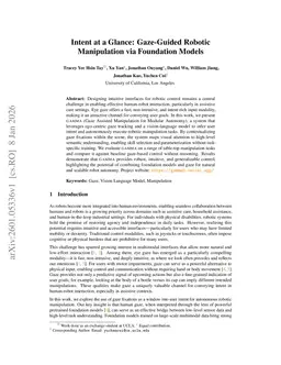 Intent at a Glance: Gaze-Guided Robotic Manipulation via Foundation Models