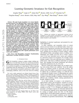 Learning Geometric Invariance for Gait Recognition