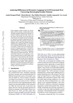 Analysing Differences in Persuasive Language in LLM-Generated Text: Uncovering Stereotypical Gender Patterns