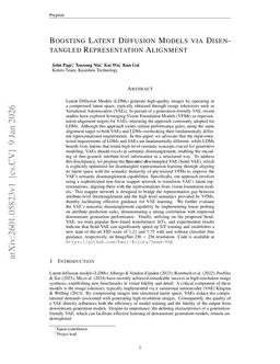Boosting Latent Diffusion Models via Disentangled Representation Alignment