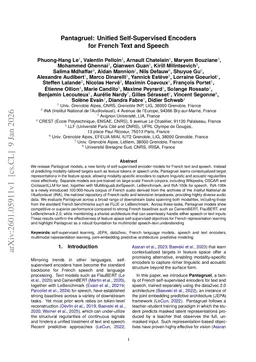 Pantagruel: Unified Self-Supervised Encoders for French Text and Speech