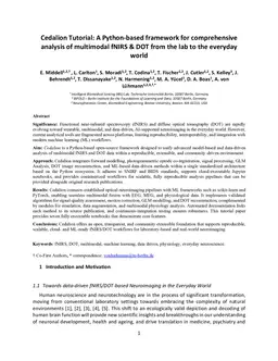 Cedalion Tutorial: A Python-based framework for comprehensive analysis of multimodal fNIRS & DOT from the lab to the everyday world