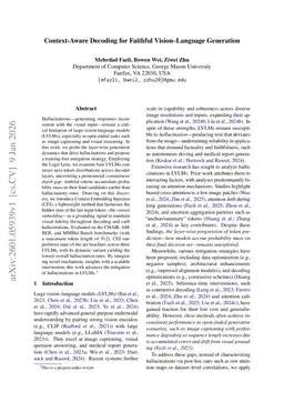 Context-Aware Decoding for Faithful Vision-Language Generation