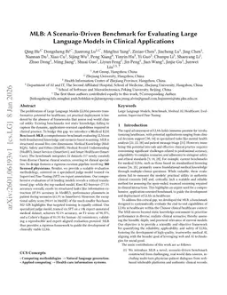MLB: A Scenario-Driven Benchmark for Evaluating Large Language Models in Clinical Applications