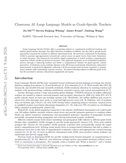 Classroom AI: Large Language Models as Grade-Specific Teachers