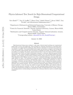 Physics-Informed Tree Search for High-Dimensional Computational Design