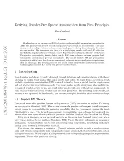 Deriving Decoder-Free Sparse Autoencoders from First Principles