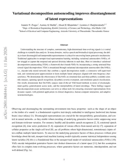 Variational decomposition autoencoding improves disentanglement of latent representations