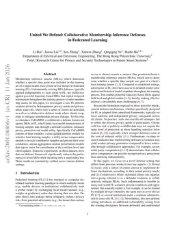 United We Defend: Collaborative Membership Inference Defenses in Federated Learning