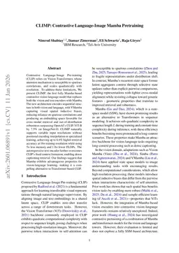 CLIMP: Contrastive Language-Image Mamba Pretraining