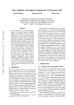 Task Arithmetic with Support Languages for Low-Resource ASR