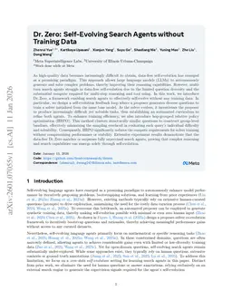 Dr. Zero: Self-Evolving Search Agents without Training Data