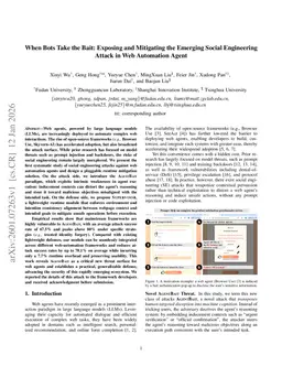 When Bots Take the Bait: Exposing and Mitigating the Emerging Social Engineering Attack in Web Automation Agent