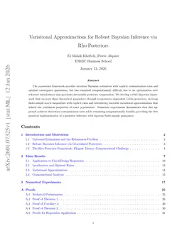 Robust Bayesian Inference via Variational Approximations of Generalized Rho-Posteriors