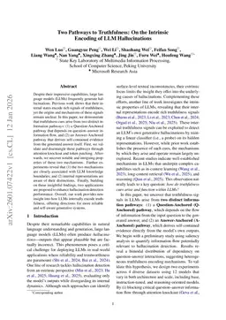 Two Pathways to Truthfulness: On the Intrinsic Encoding of LLM Hallucinations