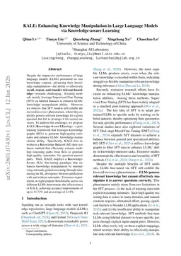 KALE: Enhancing Knowledge Manipulation in Large Language Models via Knowledge-aware Learning