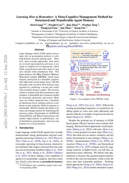 Learning How to Remember: A Meta-Cognitive Management Method for Structured and Transferable Agent Memory