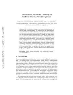 Variational Contrastive Learning for Skeleton-based Action Recognition
