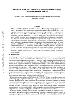 Enhancing Self-Correction in Large Language Models through Multi-Perspective Reflection