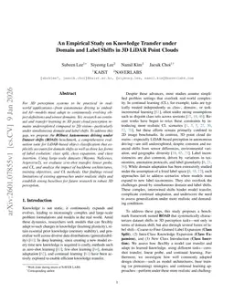 An Empirical Study on Knowledge Transfer under Domain and Label Shifts in 3D LiDAR Point Clouds
