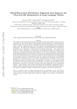 Sliced-Wasserstein Distribution Alignment Loss Improves the Ultra-Low-Bit Quantization of Large Language Models