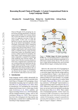Reasoning Beyond Chain-of-Thought: A Latent Computational Mode in Large Language Models