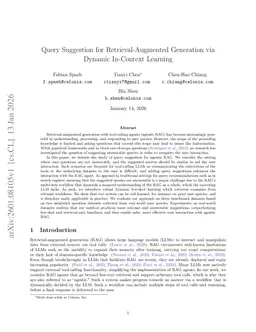 Query Suggestion for Retrieval-Augmented Generation via Dynamic In-Context Learning