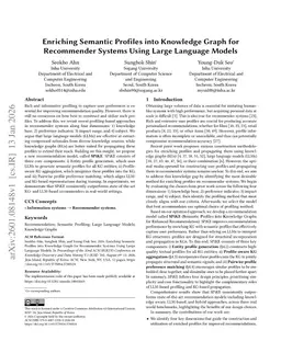 Enriching Semantic Profiles into Knowledge Graph for Recommender Systems Using Large Language Models