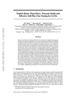 Triplets Better Than Pairs: Towards Stable and Effective Self-Play Fine-Tuning for LLMs