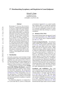T3: Benchmarking Sycophancy and Skepticism in Causal Judgment