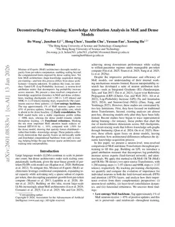 Deconstructing Pre-training: Knowledge Attribution Analysis in MoE and Dense Models