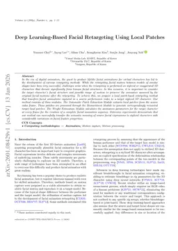 Deep Learning Based Facial Retargeting Using Local Patches