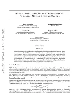 EviNAM: Intelligibility and Uncertainty via Evidential Neural Additive Models