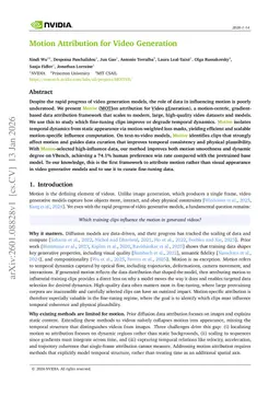 Motion Attribution for Video Generation