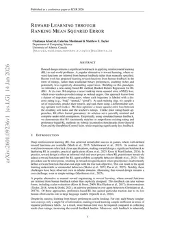 Reward Learning through Ranking Mean Squared Error