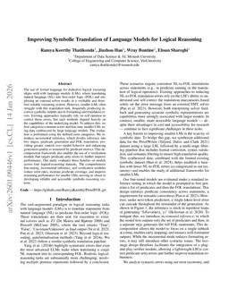 Improving Symbolic Translation of Language Models for Logical Reasoning