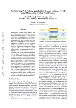 Benchmarking Post-Training Quantization of Large Language Models under Microscaling Floating Point Formats