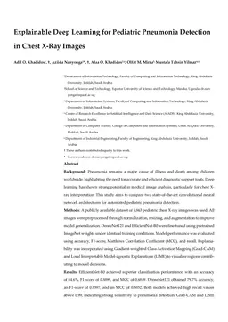 Explainable Deep Learning for Pediatric Pneumonia Detection in Chest X-Ray Images