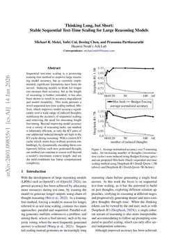 Thinking Long, but Short: Stable Sequential Test-Time Scaling for Large Reasoning Models