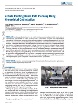 Vehicle Painting Robot Path Planning Using Hierarchical Optimization