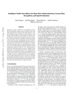 Intelligent Traffic Surveillance for Real-Time Vehicle Detection, License Plate Recognition, and Speed Estimation