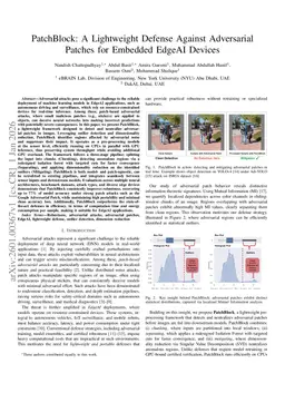 PatchBlock: A Lightweight Defense Against Adversarial Patches for Embedded EdgeAI Devices