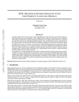 ECR: Manifold-Guided Semantic Cues for Compact Language Models